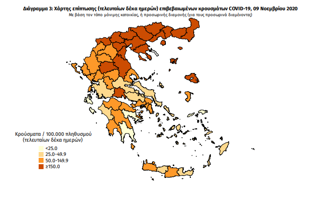 6 νέα κρούσματα κορωνοϊού στη Μεσσηνία – Η γεωγραφική κατανομή