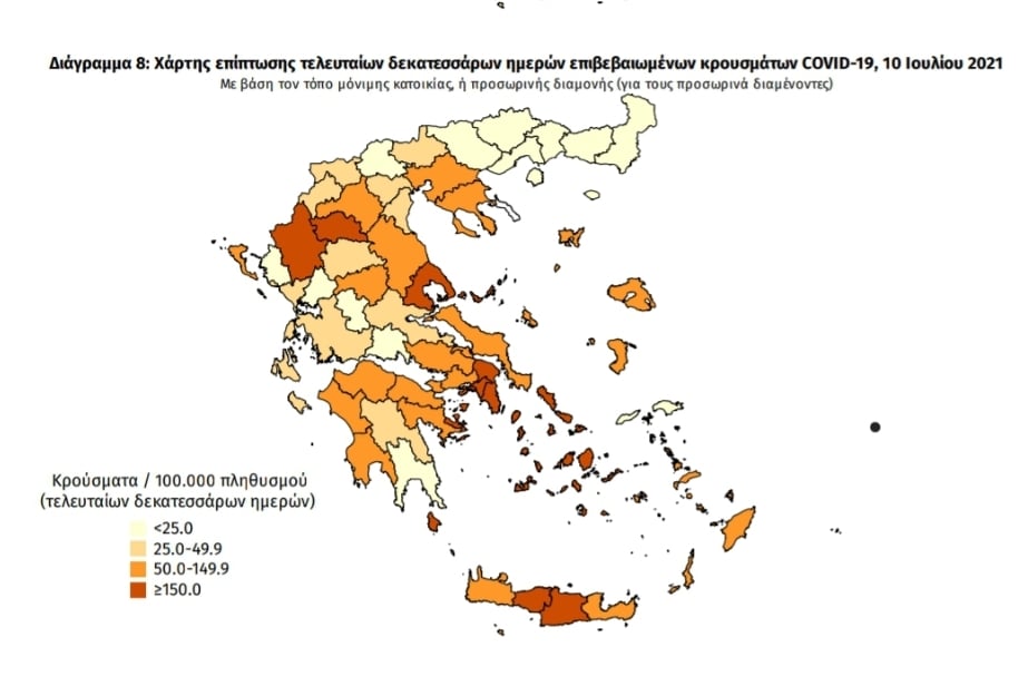 Κορωνοϊός: 1.465 νέα κρούσματα – 12 στη Μεσσηνία