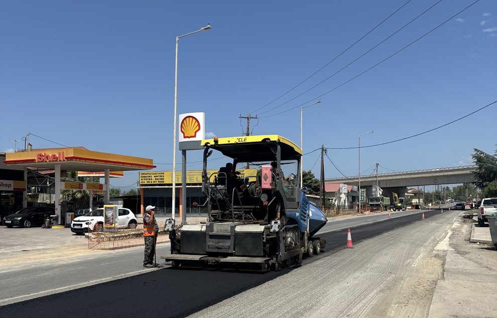 Αυτοψία του αντιπεριφερειάρχη Μεσσηνίας στο έργο  ασφαλτόστρωσης στο τμήμα Ασπρόχωμα – Θουρία